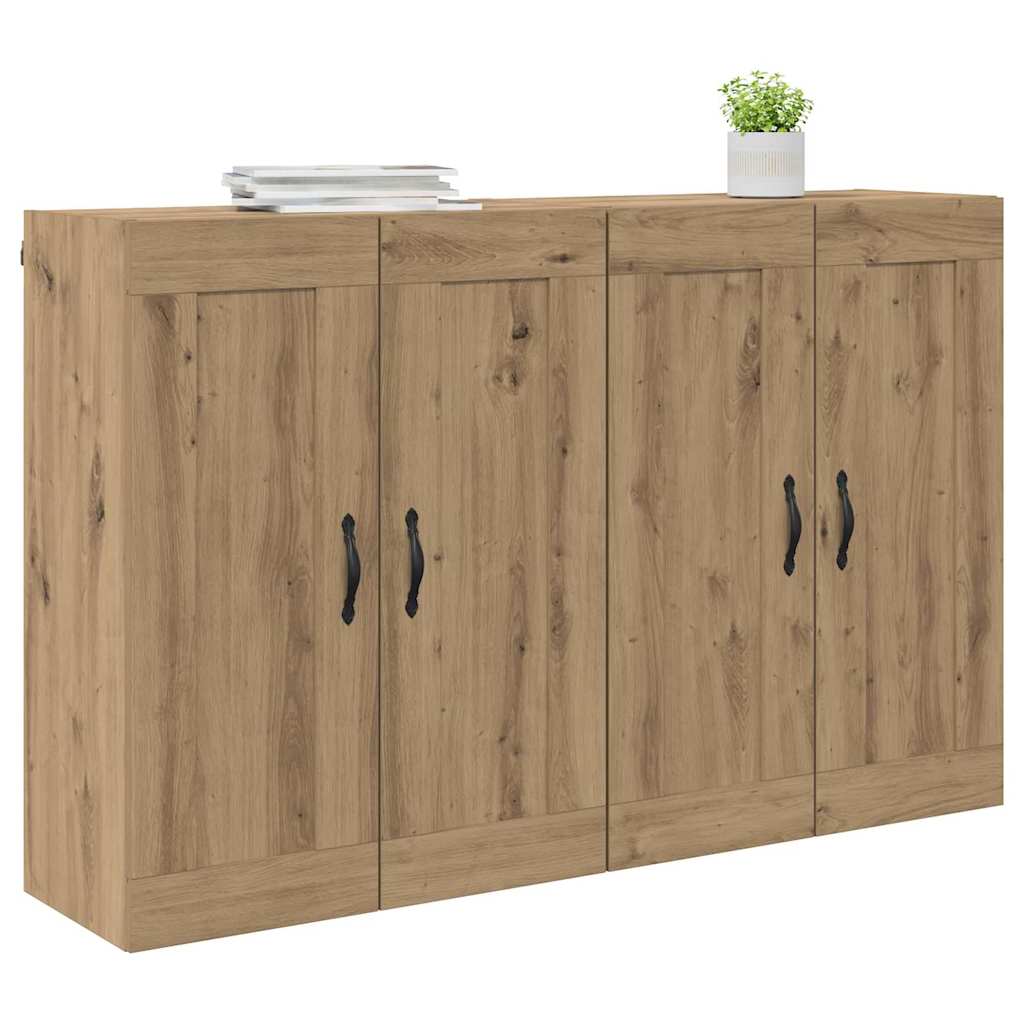 Wandmontierter Schrank 2 pcs Artisan-Eiche 69,5 x 34 x 90 cm