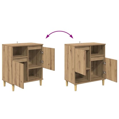 Sideboards 3 pcs Artisan-Eiche 60 x 35 x 70 cm Holzwerkstoff