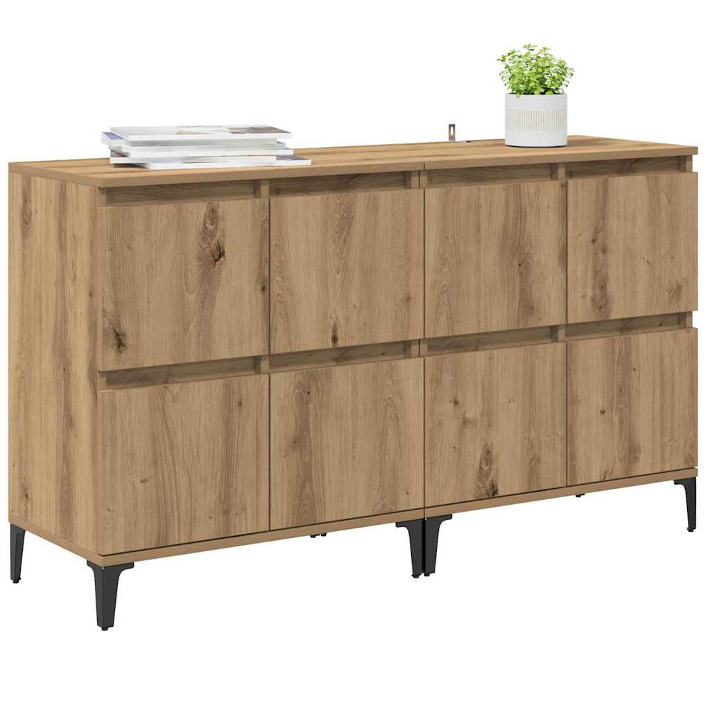 Sideboards 2 pcs Artisan-Eiche 60 x 35 x 70 cm Holzwerkstoff