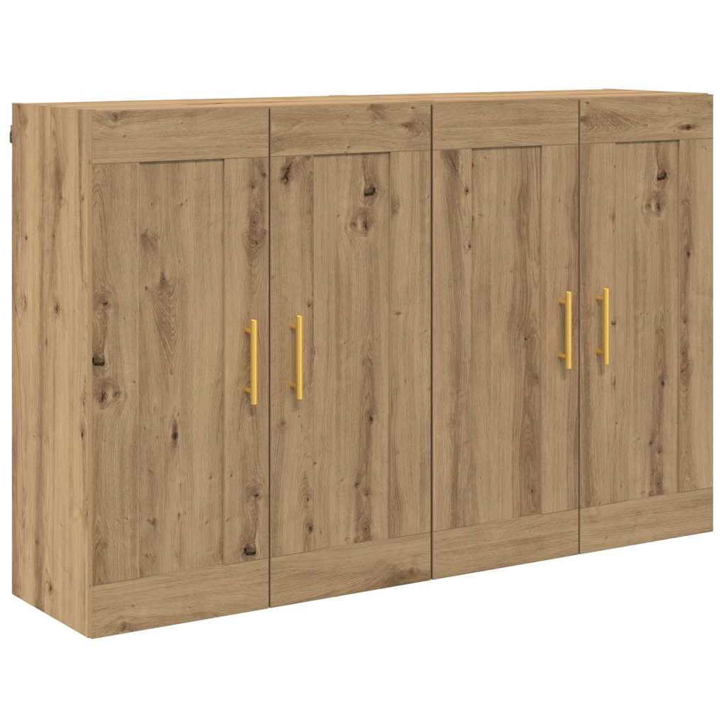 Wandmontierter Schrank 2 pcs Artisan-Eiche 69,5 x 34 x 90 cm