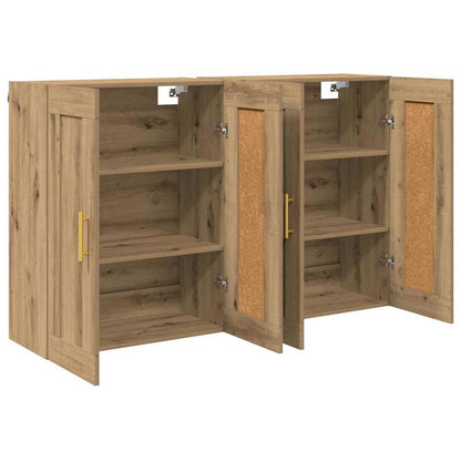 Wandmontierter Schrank 2 pcs Artisan-Eiche 69,5 x 34 x 90 cm