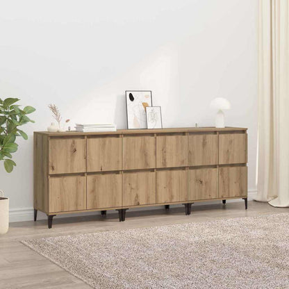 Sideboards 3 pcs Artisan-Eiche 60 x 35 x 70 cm Holzwerkstoff