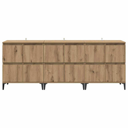 Sideboards 3 pcs Artisan-Eiche 60 x 35 x 70 cm Holzwerkstoff