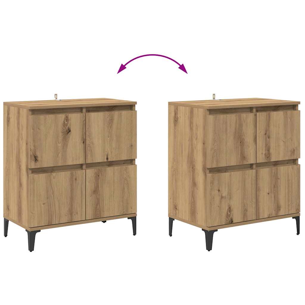 Sideboards 3 pcs Artisan-Eiche 60 x 35 x 70 cm Holzwerkstoff