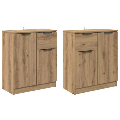 Sideboards 2 pcs Artisan-Eiche 60 x 30 x 70 cm Holzwerkstoff