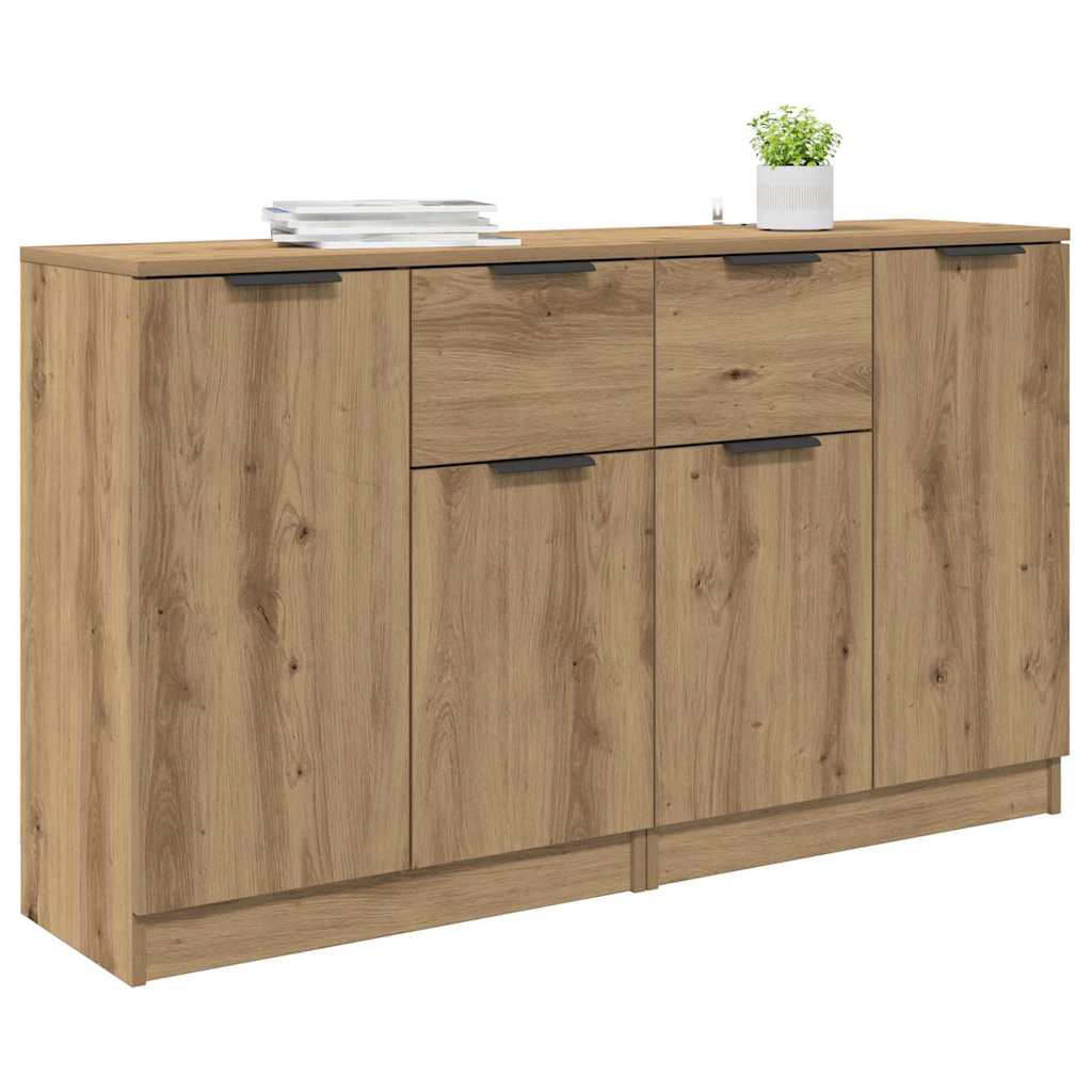 Sideboards 2 pcs Artisan-Eiche 60 x 30 x 70 cm Holzwerkstoff