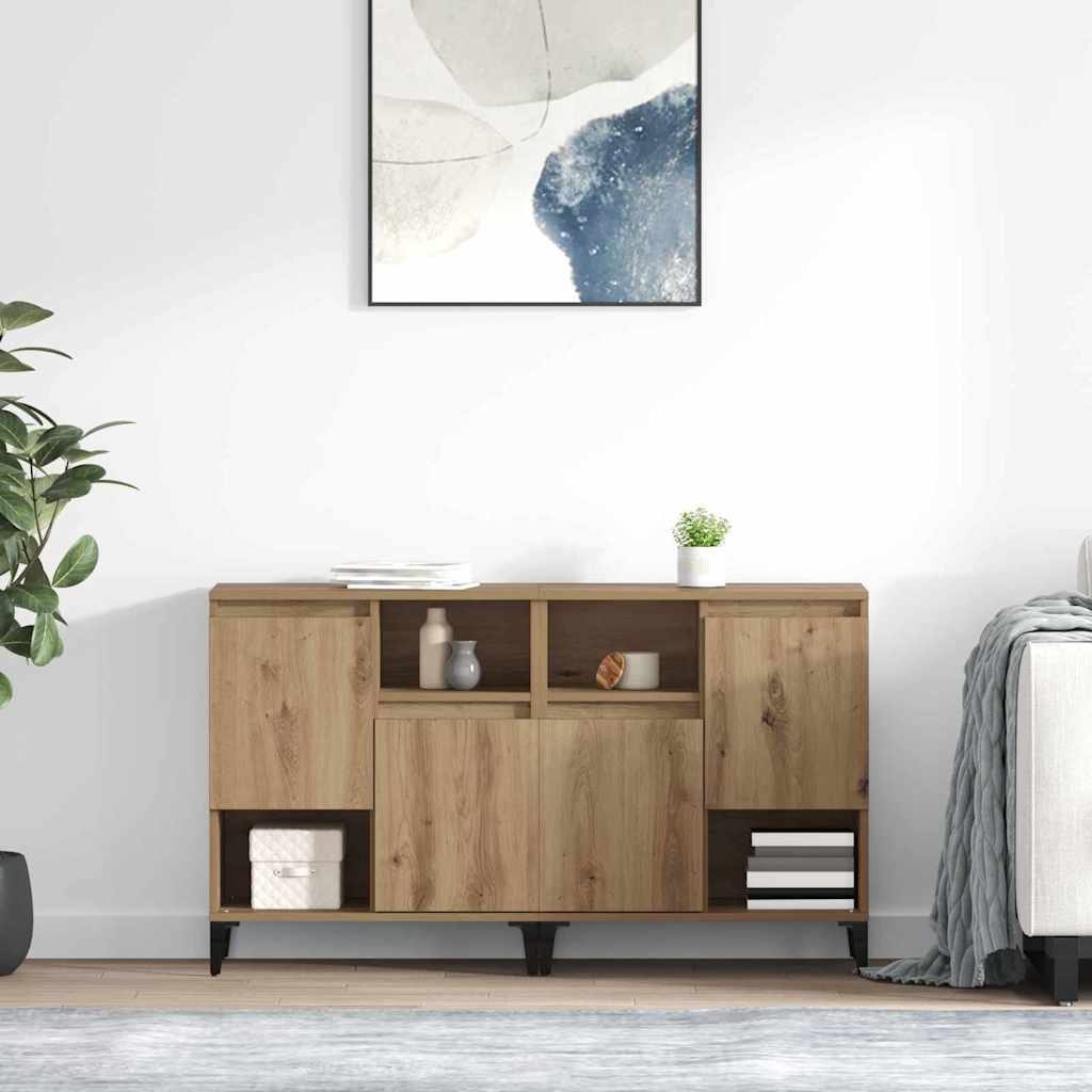 Sideboards 2 pcs Artisan-Eiche 60 x 35 x 70 cm Holzwerkstoff