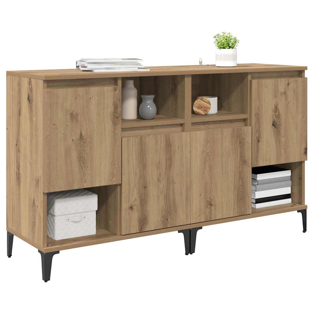 Sideboards 2 pcs Artisan-Eiche 60 x 35 x 70 cm Holzwerkstoff