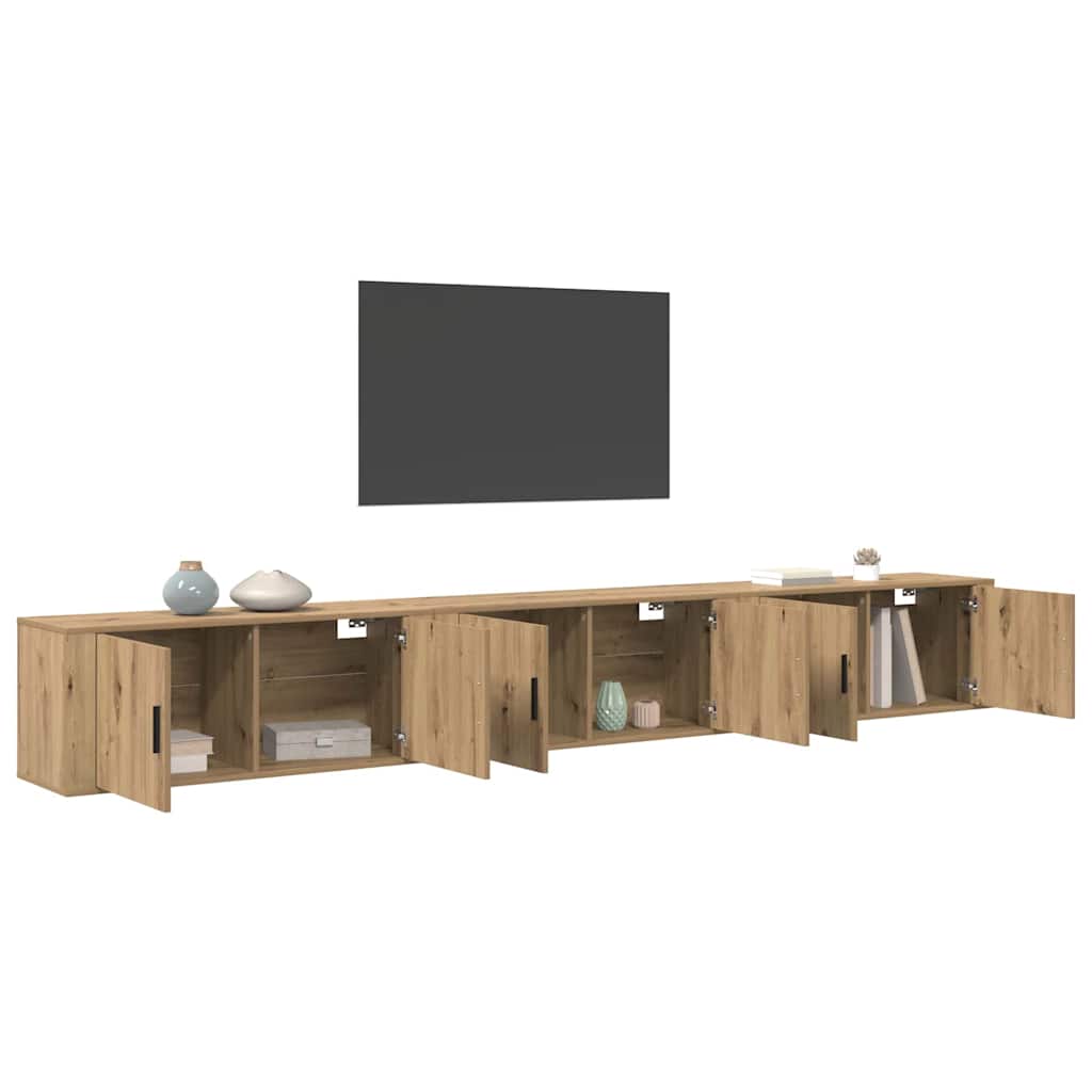 Wand-TV-Schrank Set 3 pcs Artisan-Eiche 100 x 34,5 x 40 cm