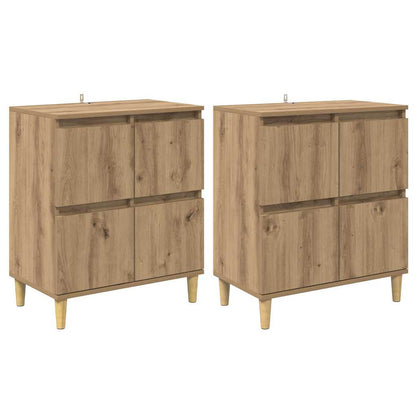 Sideboards 2 pcs Artisan-Eiche 60 x 35 x 70 cm Holzwerkstoff