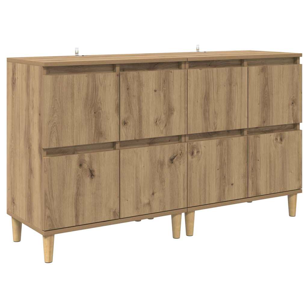 Sideboards 2 pcs Artisan-Eiche 60 x 35 x 70 cm Holzwerkstoff