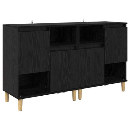 Sideboards 2 pcs Schwarz Eichen-Optik 60 x 35 x 70 cm