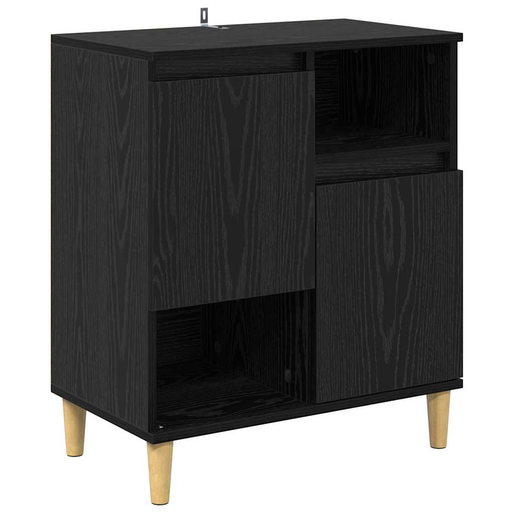 Sideboards 2 pcs Schwarz Eichen-Optik 60 x 35 x 70 cm