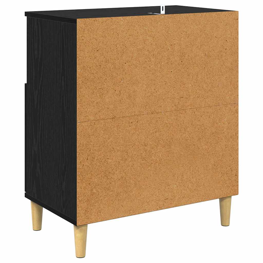 Sideboards 2 pcs Schwarz Eichen-Optik 60 x 35 x 70 cm