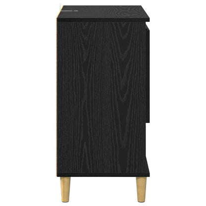 Sideboards 2 pcs Schwarz Eichen-Optik 60 x 35 x 70 cm