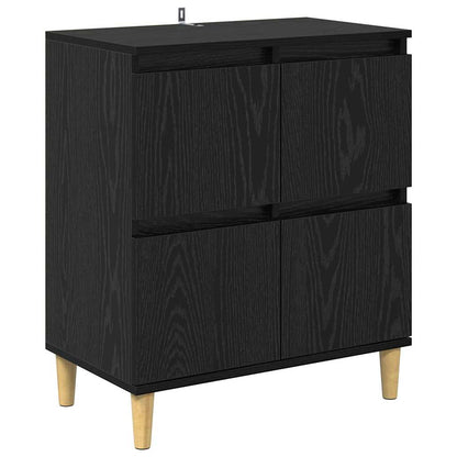 Sideboards 3 pcs Schwarz Eichen-Optik 60 x 35 x 70 cm