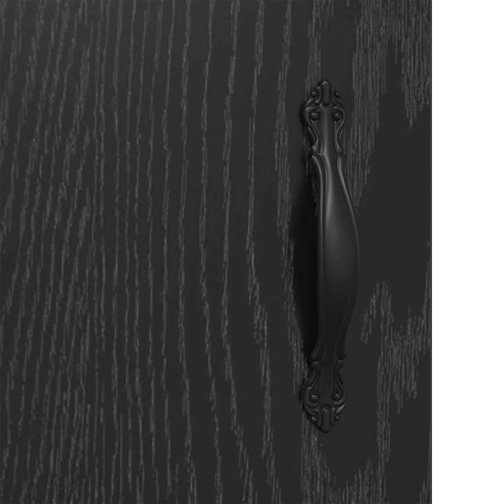 Wandmontierter Schrank Wandmontiert 2 pcs Schwarz Eichen-Optik