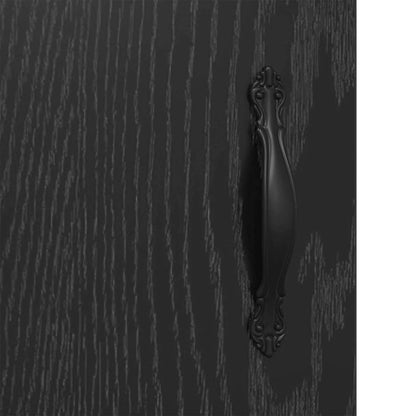 Wandmontierter Schrank Wandmontiert 2 pcs Schwarz Eichen-Optik