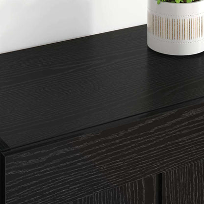 Wandmontierter Schrank Wandmontiert 2 pcs Schwarz Eichen-Optik