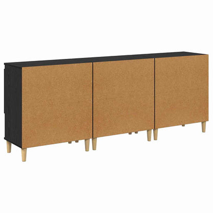 Sideboards 3 pcs Schwarz Eichen-Optik 60 x 35 x 70 cm