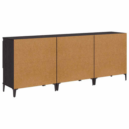 Sideboards 3 pcs Schwarz Eichen-Optik 60 x 35 x 70 cm