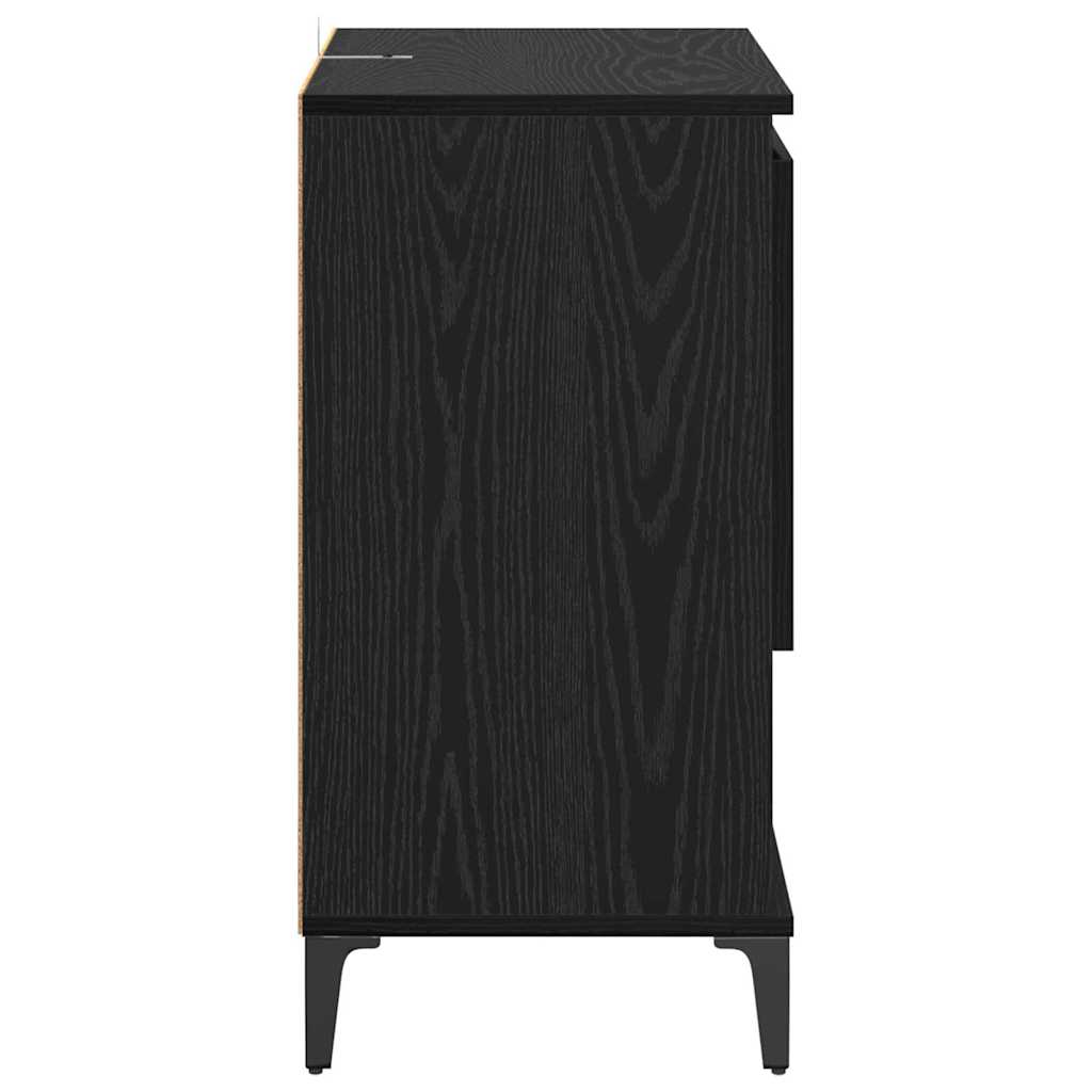 Sideboards 3 pcs Schwarz Eichen-Optik 60 x 35 x 70 cm