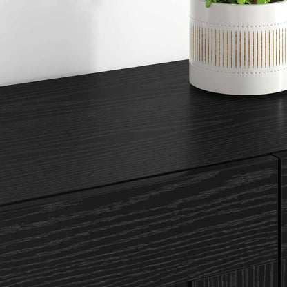 Wandmontierter Schrank Wandmontiert 2 pcs Schwarz Eichen-Optik