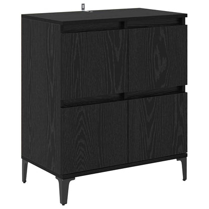 Sideboards 3 pcs Schwarz Eichen-Optik 60 x 35 x 70 cm
