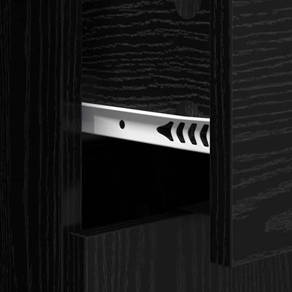 Sideboards 2 pcs Schwarz Eichen-Optik 60 x 30 x 70 cm