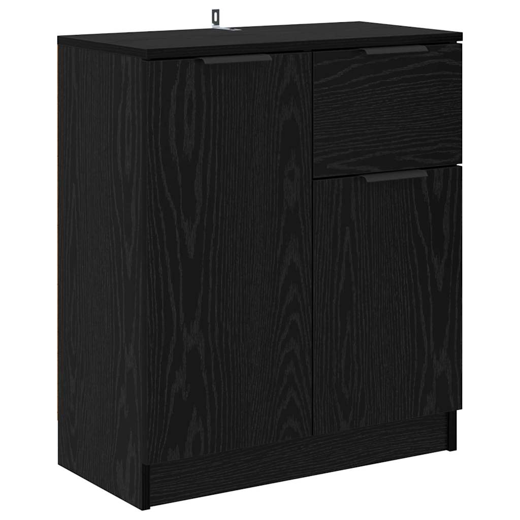 Sideboards 2 pcs Schwarz Eichen-Optik 60 x 30 x 70 cm