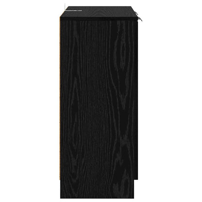 Sideboards 2 pcs Schwarz Eichen-Optik 60 x 30 x 70 cm