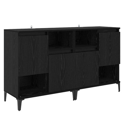 Sideboards 2 pcs Schwarz Eichen-Optik 60 x 35 x 70 cm