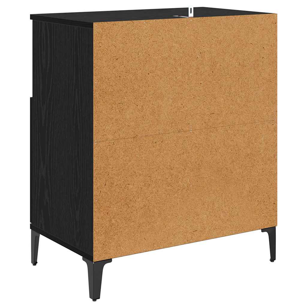 Sideboards 2 pcs Schwarz Eichen-Optik 60 x 35 x 70 cm