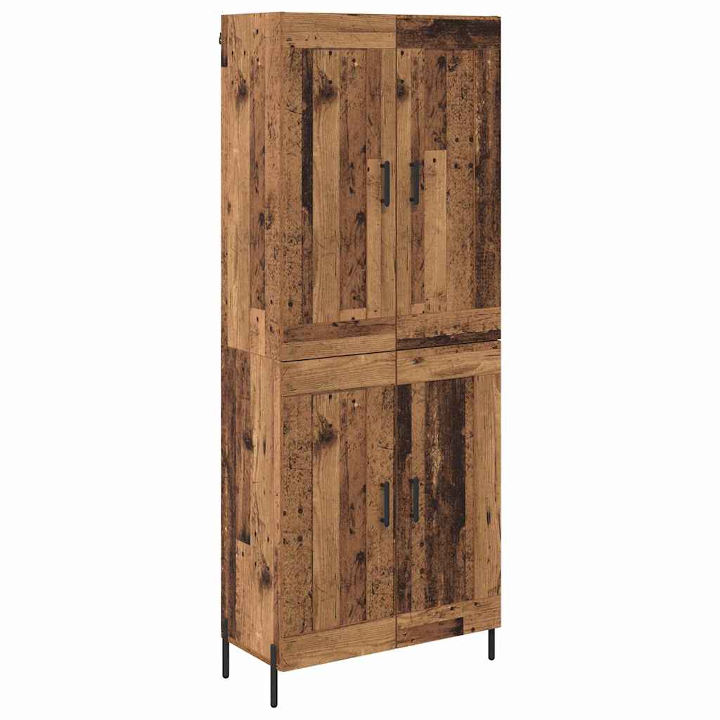 Highboard 2 pcs Altholz Holzwerkstoff