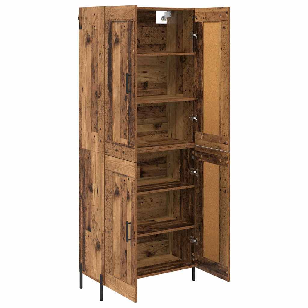 Highboard 2 pcs Altholz Holzwerkstoff