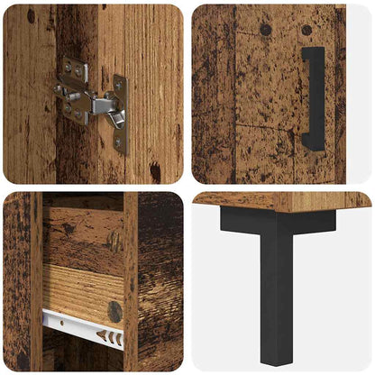 Highboard Altholz 34,5 x 34 x 180 cm Holzwerkstoff