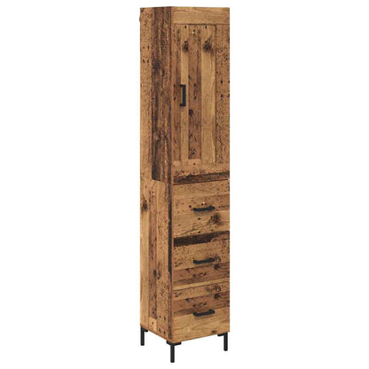 Highboard Altholz 34,5 x 34 x 180 cm Holzwerkstoff