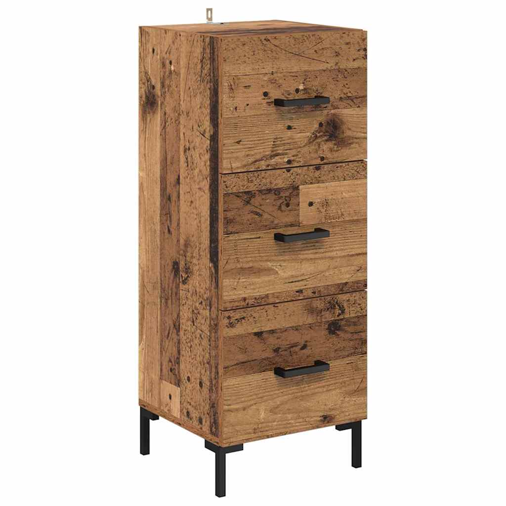 Highboard Altholz 34,5 x 34 x 180 cm Holzwerkstoff