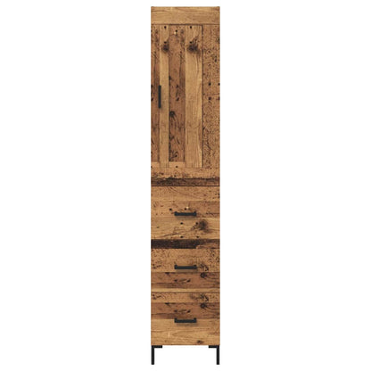 Highboard Altholz 34,5 x 34 x 180 cm Holzwerkstoff