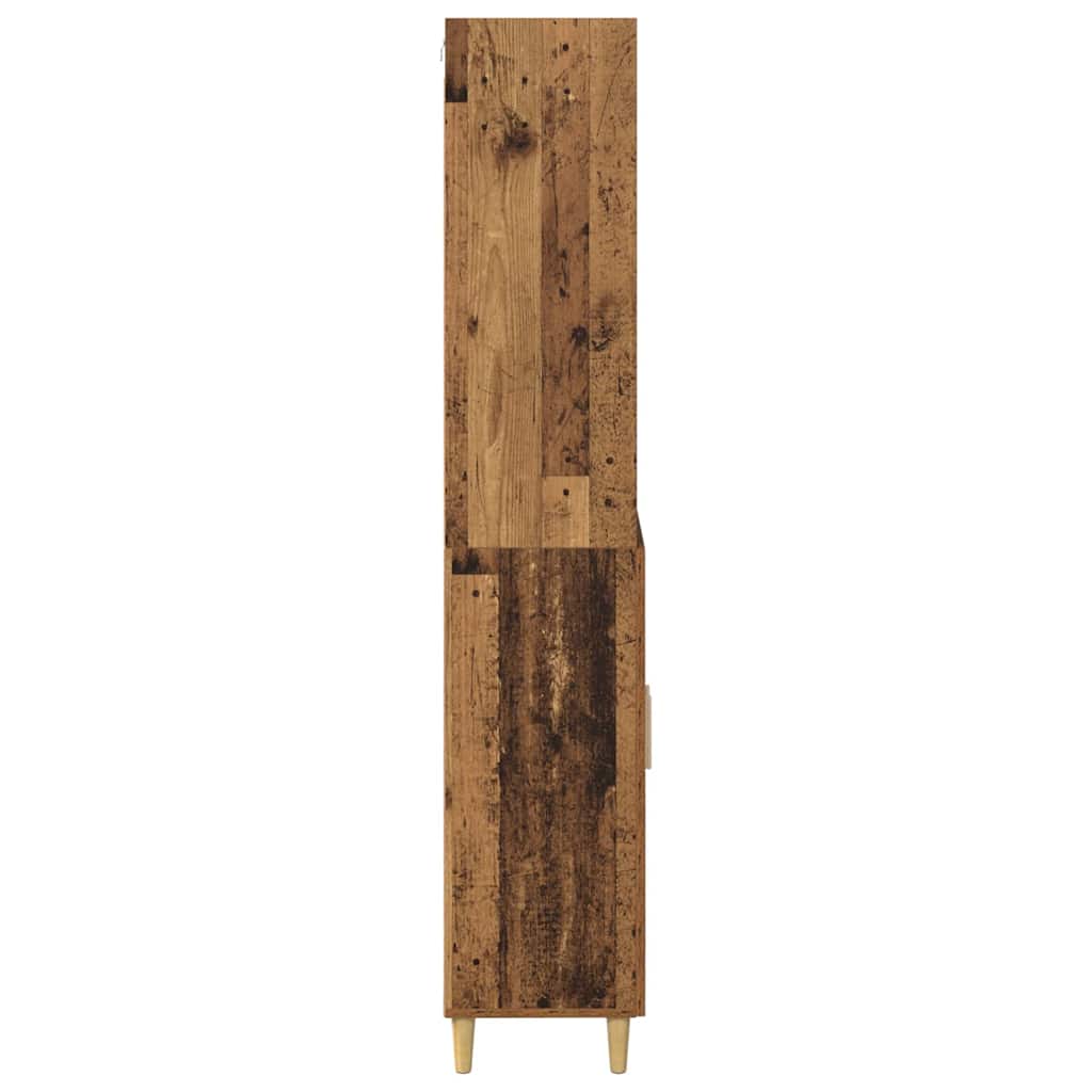 Highboard Altholz 69,5 x 32,5 x 180 cm Holzwerkstoff