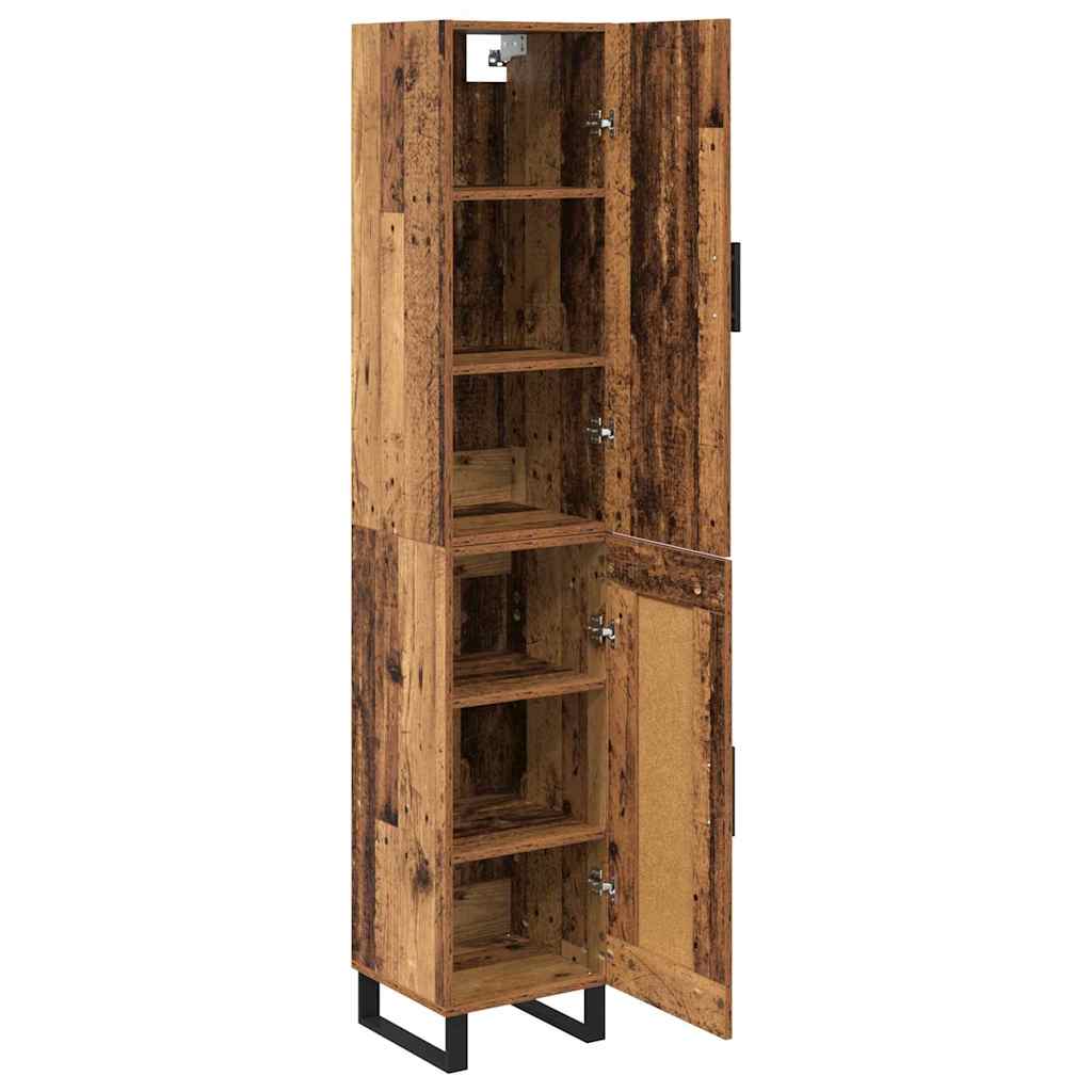 Highboard Altholz 34,5 x 34 x 180 cm Holzwerkstoff