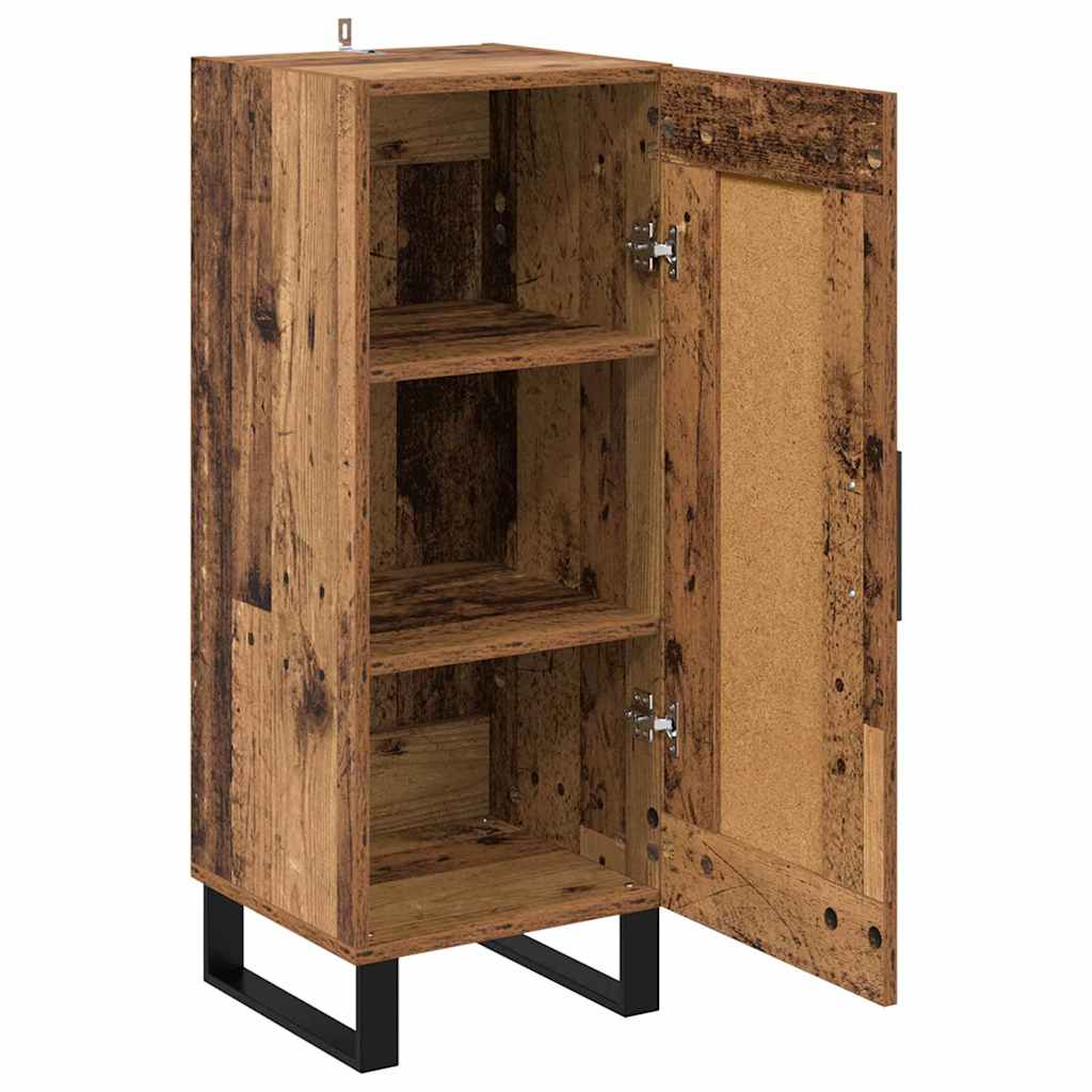 Highboard Altholz 34,5 x 34 x 180 cm Holzwerkstoff
