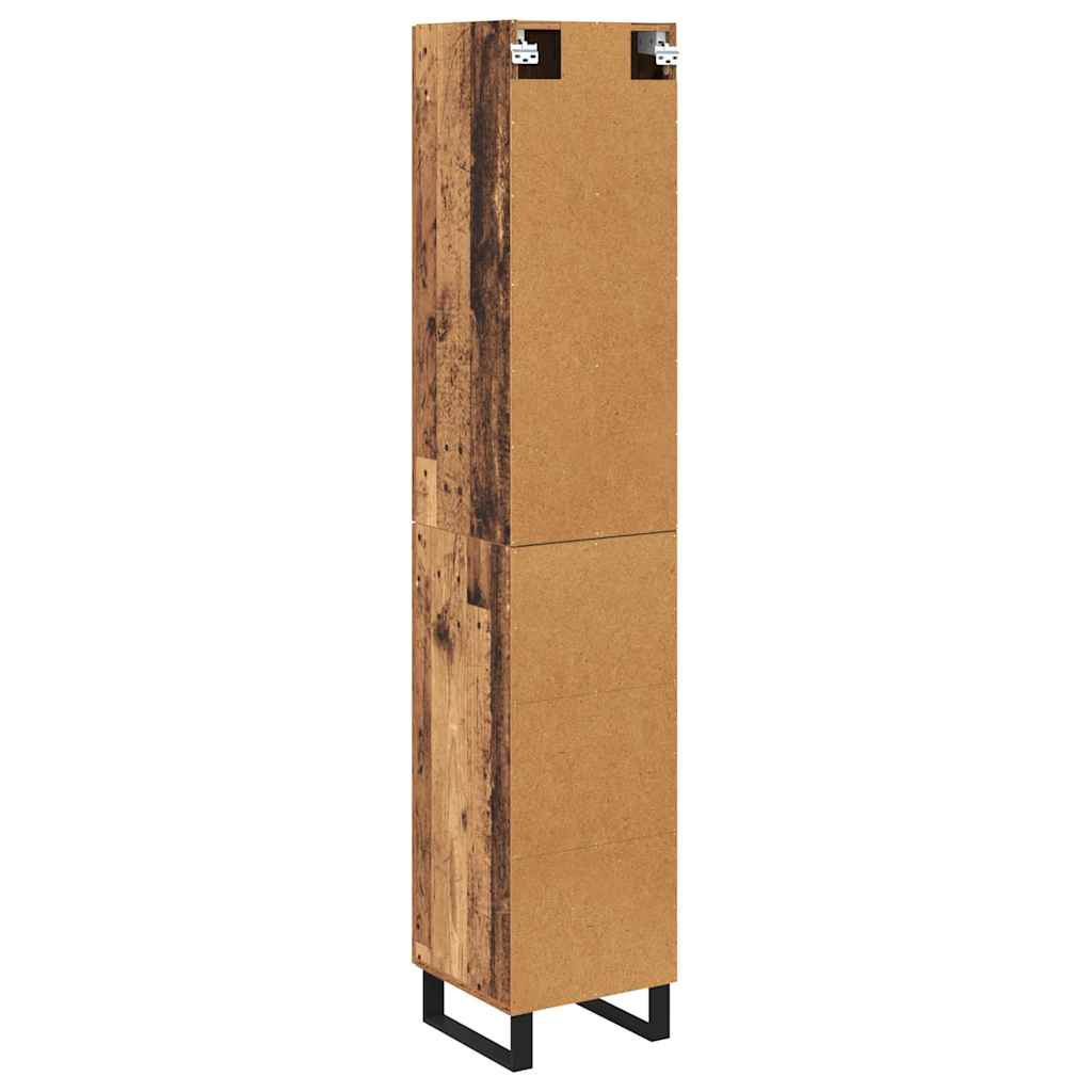 Highboard Altholz 34,5 x 34 x 180 cm Holzwerkstoff
