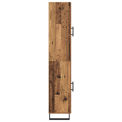 Highboard Altholz 34,5 x 34 x 180 cm Holzwerkstoff