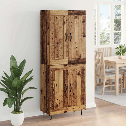 Highboard Altholz 69,5 x 34 x 180 cm Holzwerkstoff