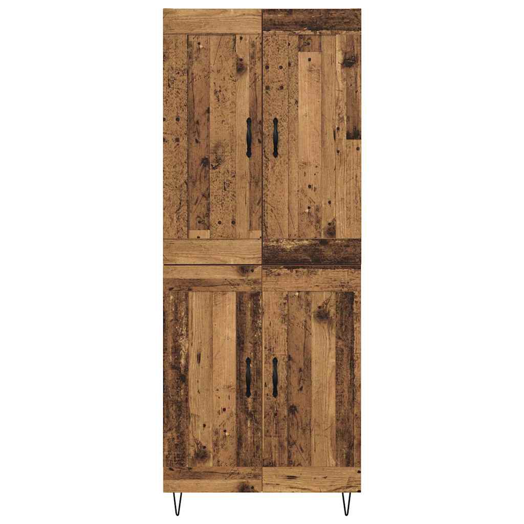 Highboard Altholz 69,5 x 34 x 180 cm Holzwerkstoff