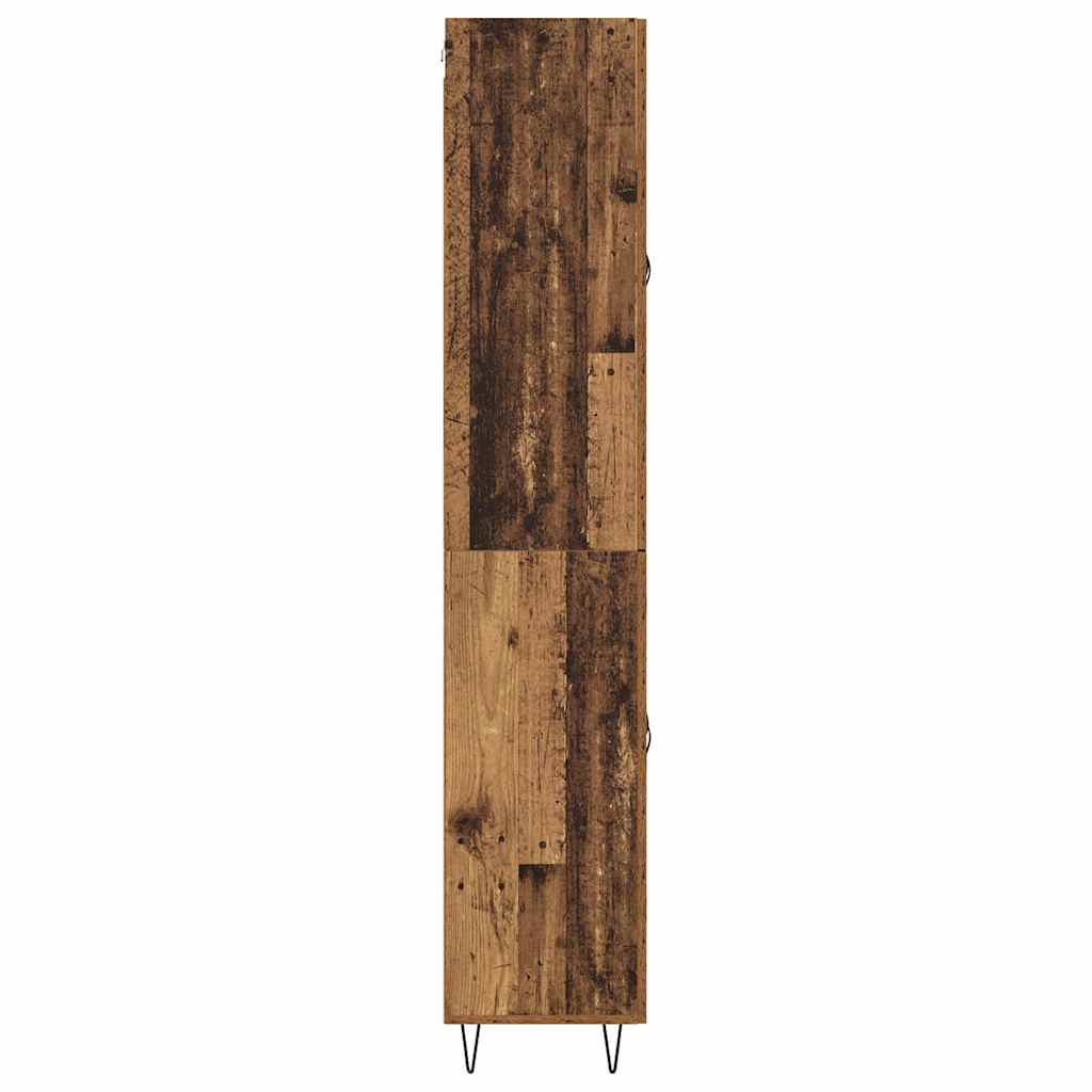 Highboard Altholz 69,5 x 34 x 180 cm Holzwerkstoff