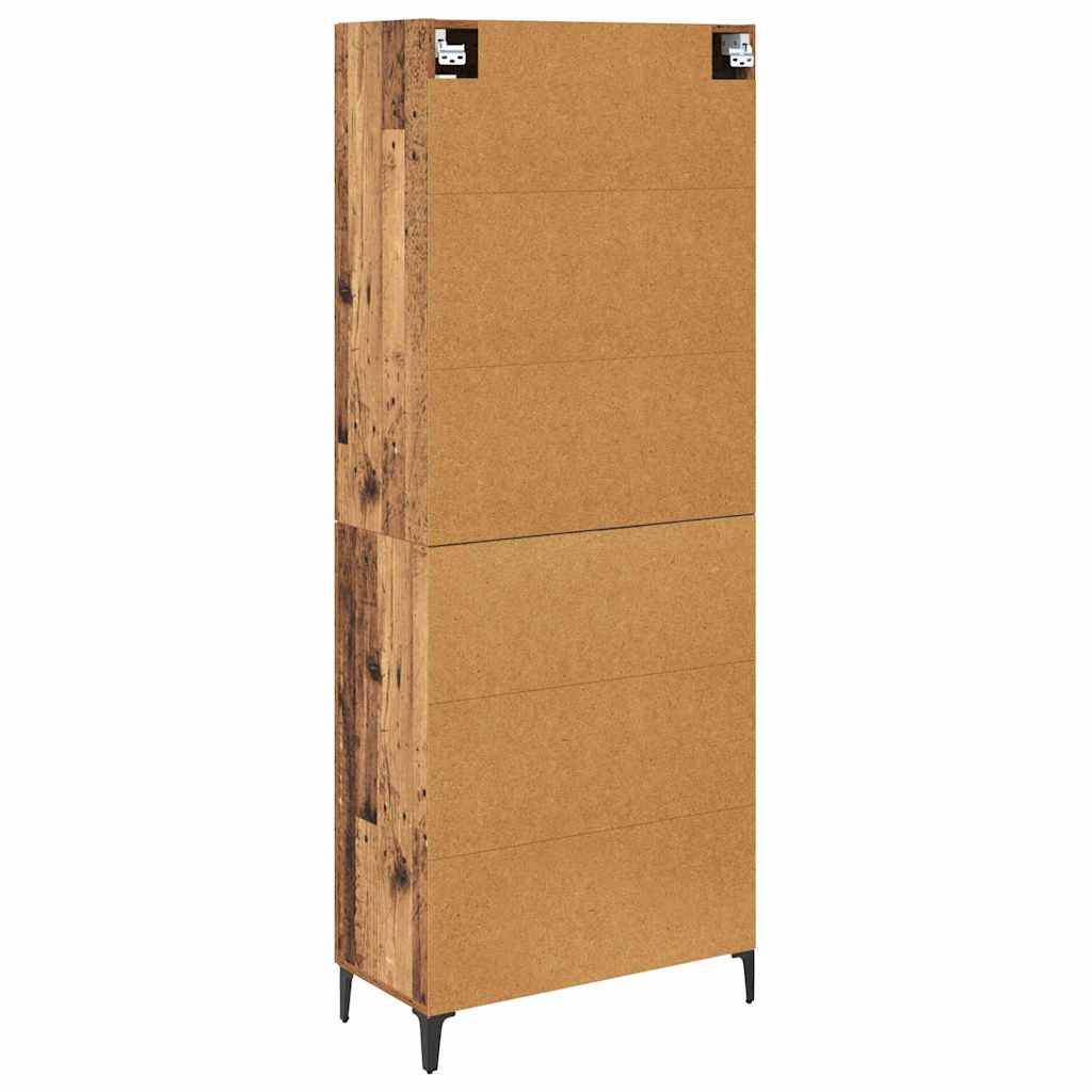 Highboard Wandmontiert Altholz 69,5 x 34 x 180 cm Holzwerkstoff