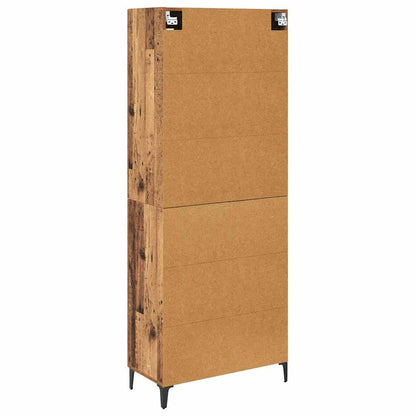 Highboard Wandmontiert Altholz 69,5 x 34 x 180 cm Holzwerkstoff