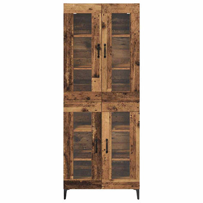 Highboard Wandmontiert Altholz 69,5 x 34 x 180 cm Holzwerkstoff